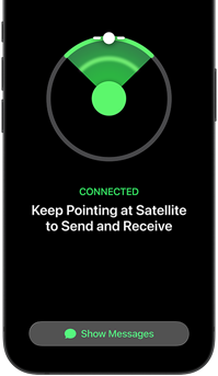 Emergency SOS via Satellite in use