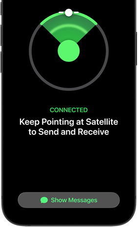Emergency SOS via Satellite in use