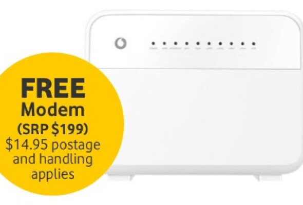 Free modem (SRP $199) $14.95 postage and handling applies