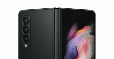 Galaxy Fold3 5G folded standing up