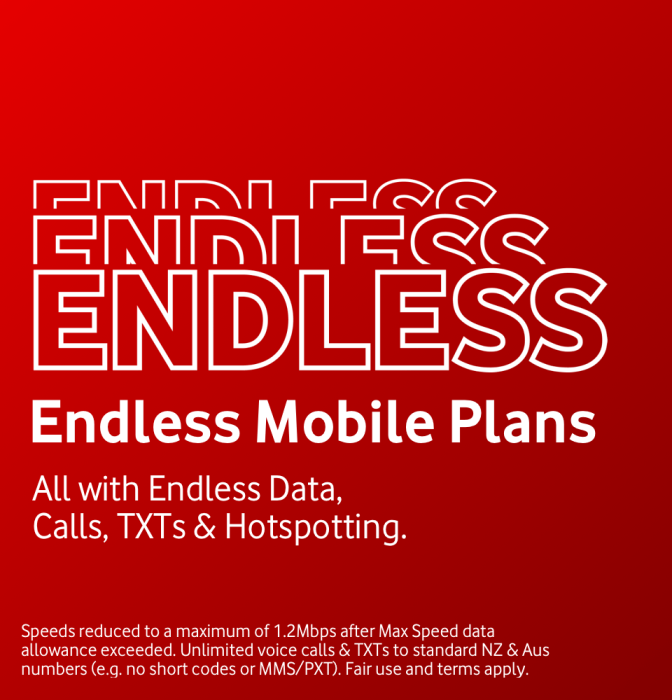 Endless Mobile Plans. All with Endless Data, Calls, TXTs & Hotspotting