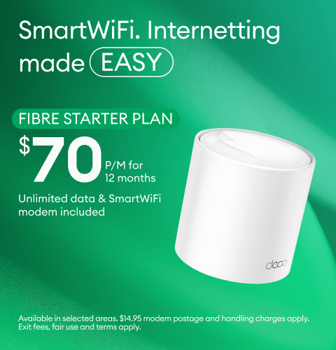 Fibre starter plan at $70 p/m for 12 months.