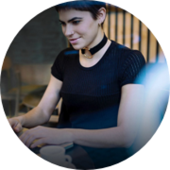 Image of person in black tshirt