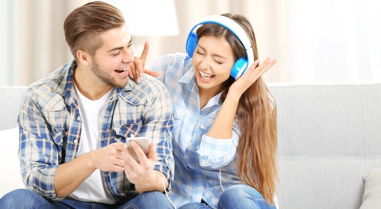 People listening to music together