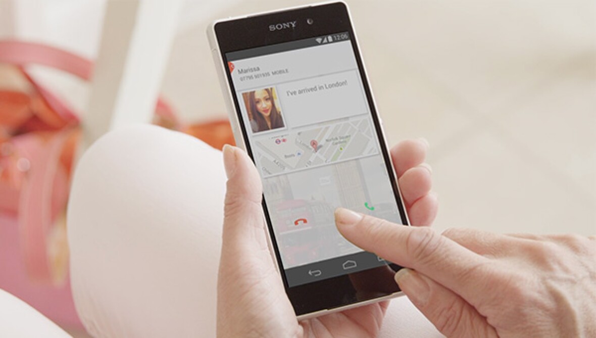 User in action executing video call on smart device