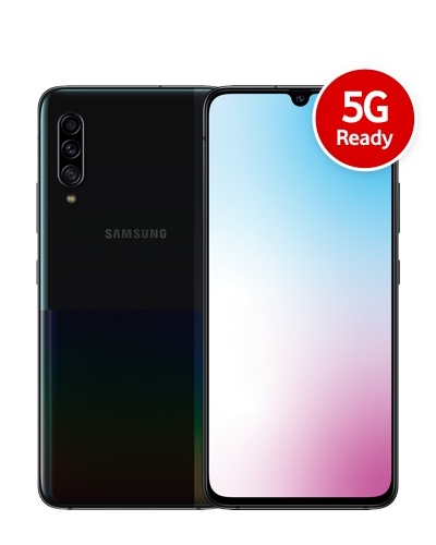 Samsung Galaxy A90 5G phone - Available from Vodafone or Noel Leeming.