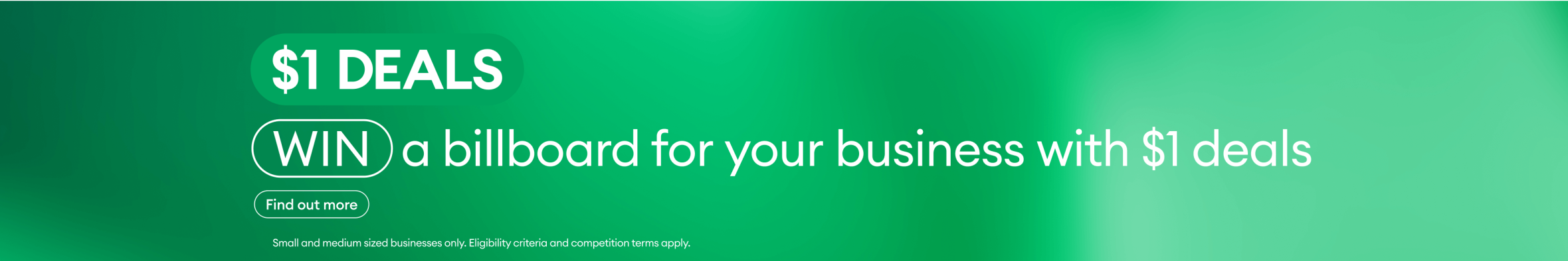 $1 Deals - WIN a billboard for your business with $1 deals.