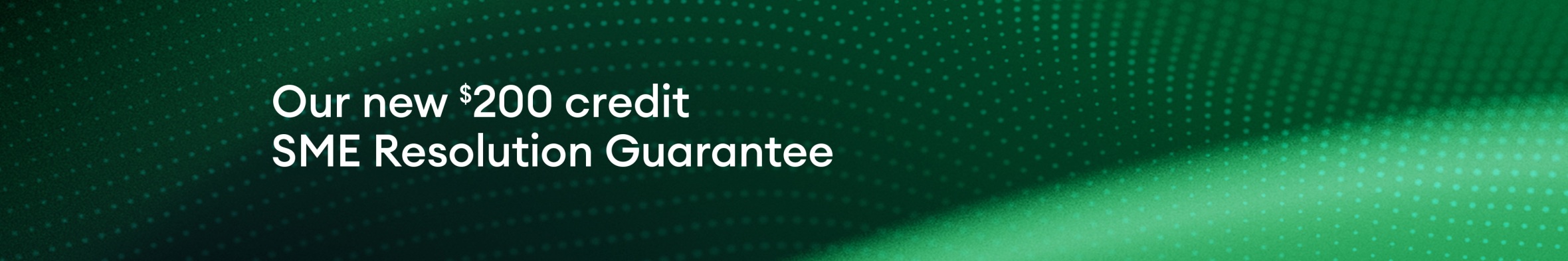 our new SME resolution guarantee banner