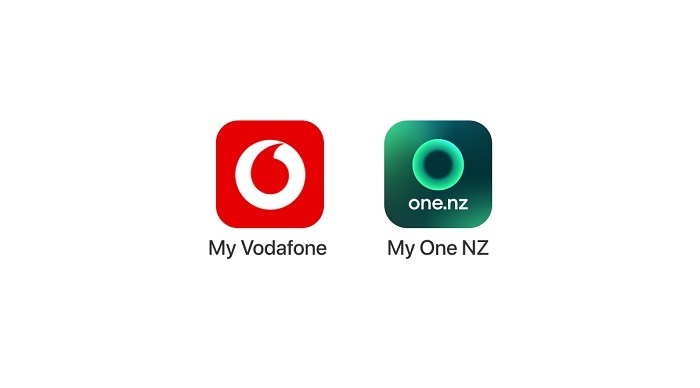 My Vodafone and My One NZ app icons