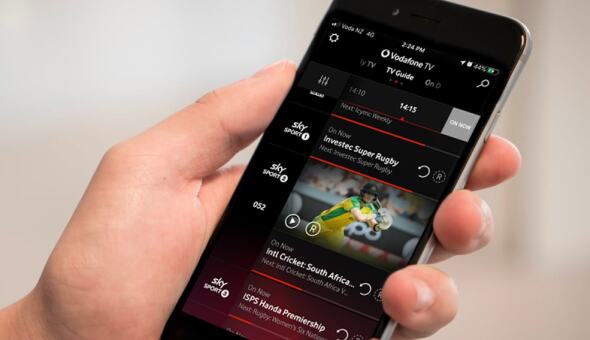VodafoneTV App guide screen