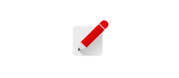 Icon of a notepad and pencil