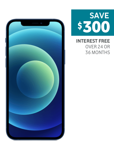 Save $300 over your Interest Free term with an iPhone 12 on a $52.17 (ex. GST) Endless Business Mobile Plan