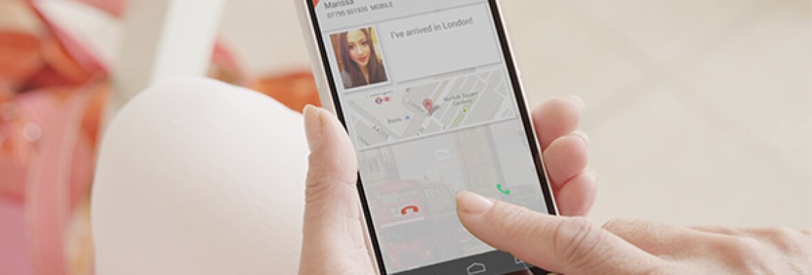 User in action executing video call on smart device