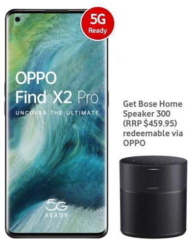 Oppo Find X2 pro get Bose home speaker 300 (RRP $459.95) redeemable via OPPO