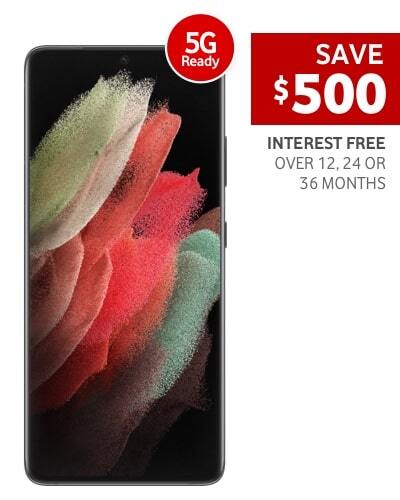 Samsung S21 Ultra 5G Save $500 Interest Free over 12, 24 or 36 months