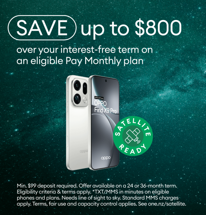 Save up to $800 IF on an Oppo Find X9 Pro with eligible Pay Monthly plans on 24 or 36 months term, min. $99 deposit.