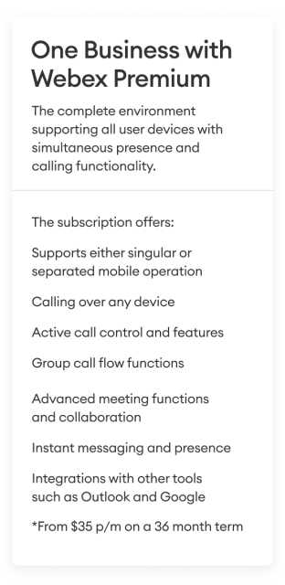One Business with Webex