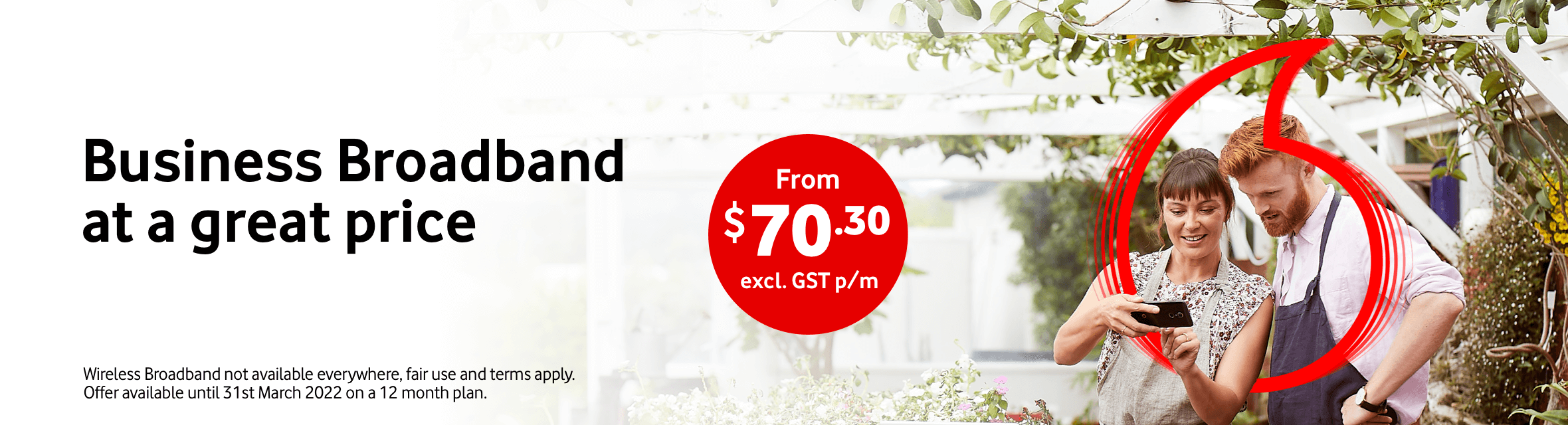 Business Broadband at a great price. Get connected straight away with Unlimited Business Wireless Broadband and calling. From $70.30 excl. GST p/m.