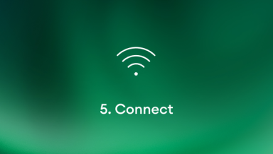 Wifi icon and connect text displayed