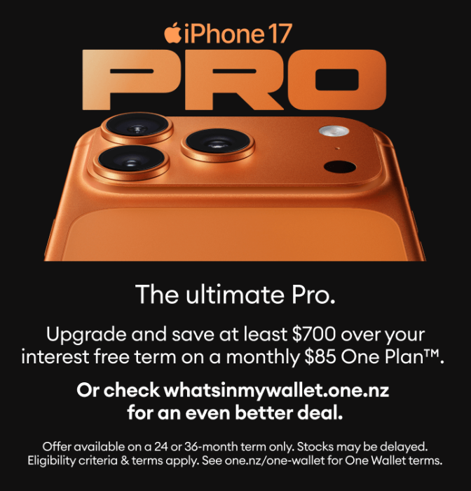 Pre-order iPhone 17 Pro - Upgrade and save at least $700 over your interest-free term on a monthly $85 One Plan™.