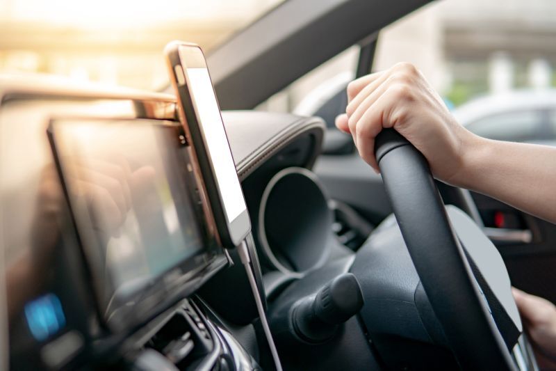 phone hands free set up in car