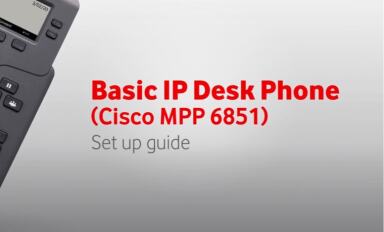 Learn how to set up your Cisco MPP 6851 IP desk phone.