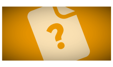 Question mark on a bill icon with a yellow background.
