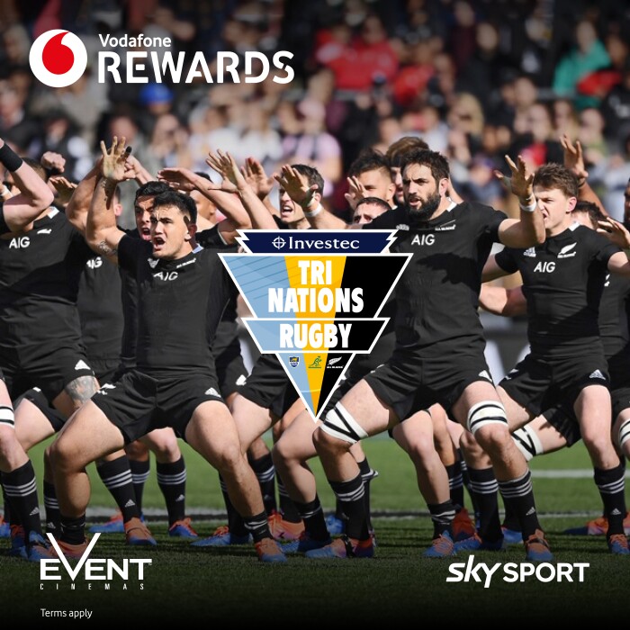 Tri nations image with All Blacks doing the Haka