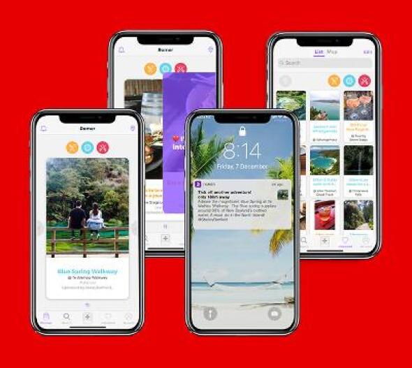 Different phone screens showing Ronmar app