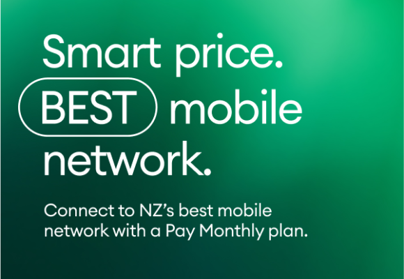 Smart price. BEST mobile network. Connect to NZ's best mobile network with a Pay Monthly plan.