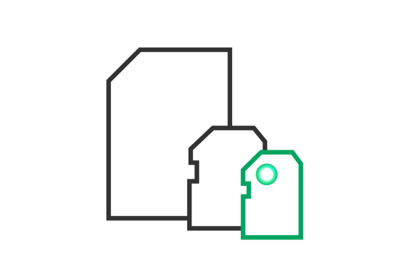 Sim card size guide showing NanoSIM