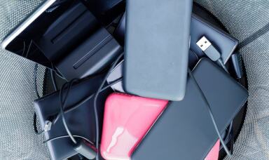Photo of old mobile phones