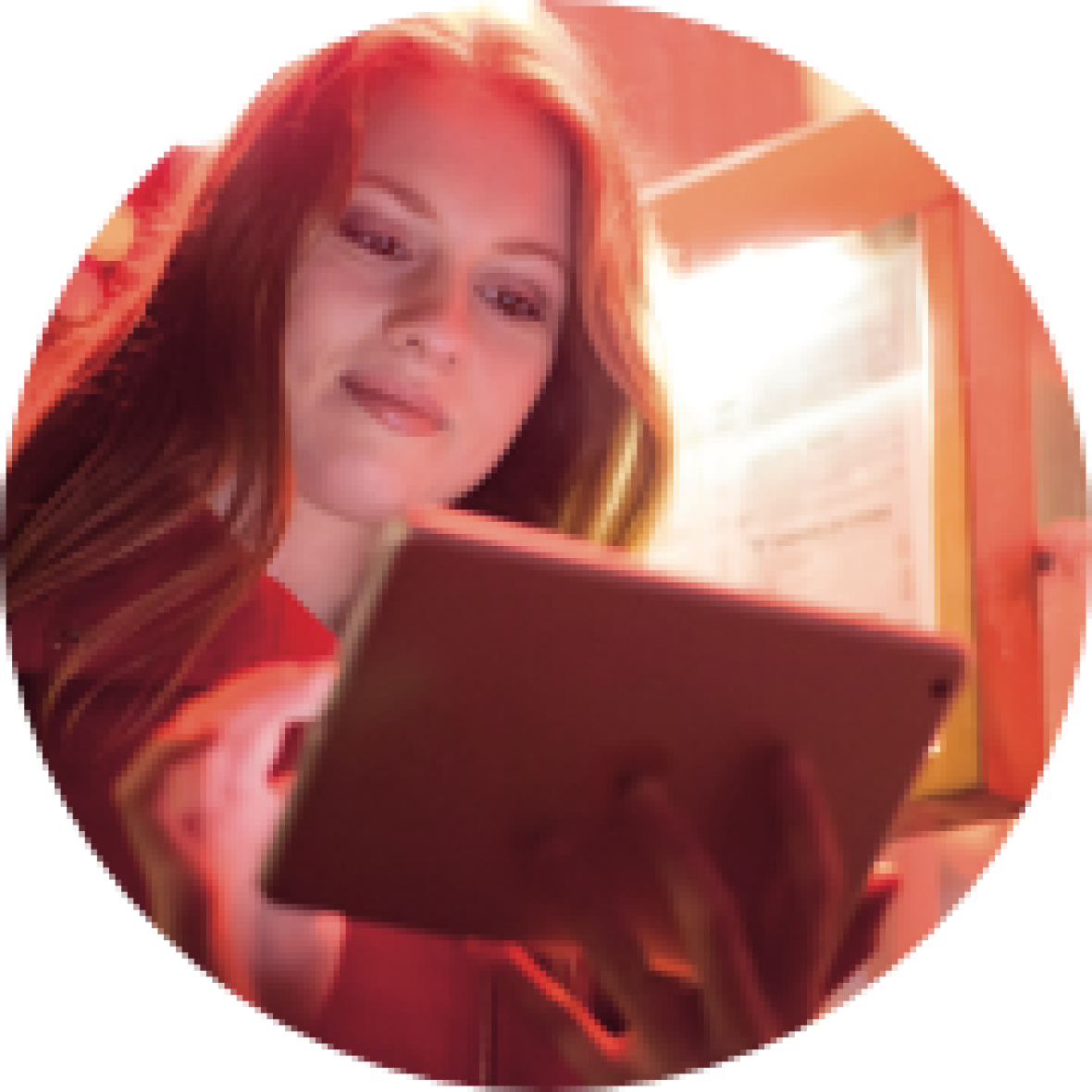 Image of person using tablet
