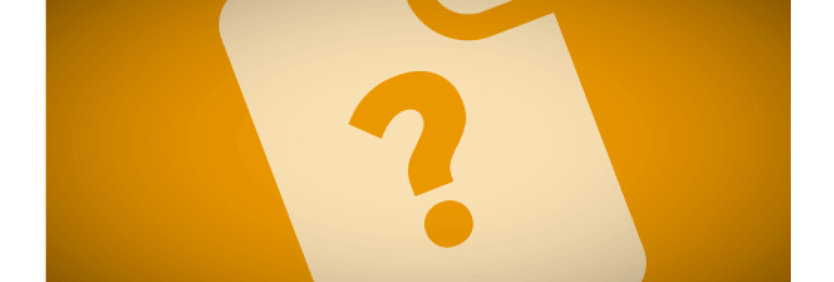 Question mark on a bill icon with a yellow background.