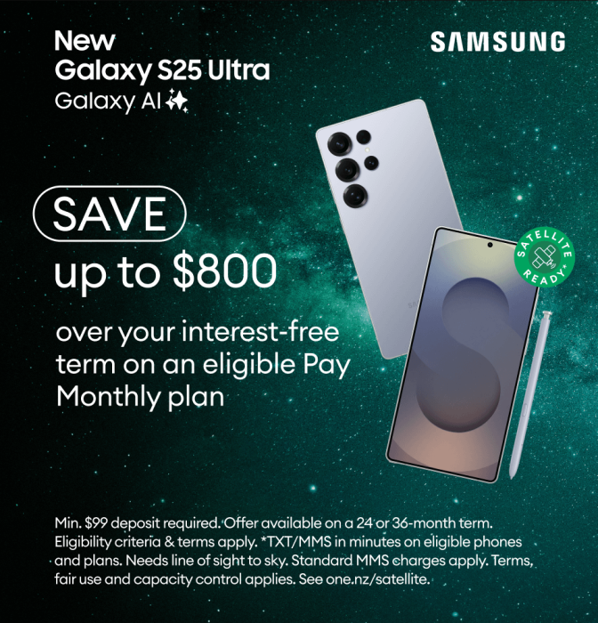 Save up to $800 IF on a Samsung Galaxy S25 Ultra with eligible Pay Monthly plans on 24 or 36 months term, min. $99 deposit.