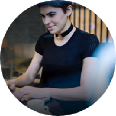 Image of person in black tshirt