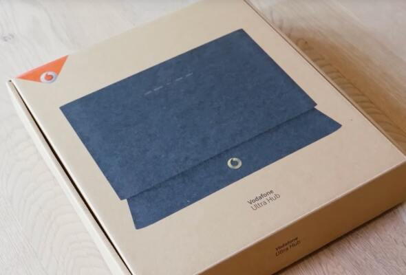 Vodafone Ultra Hub modem in a box.