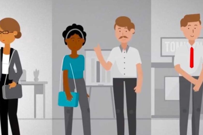 Graphic of people in an office