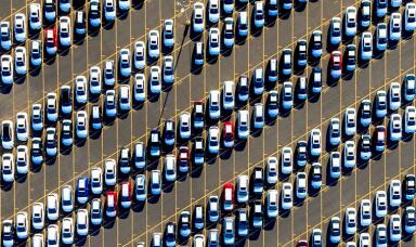 Lot of cars parked in a car park