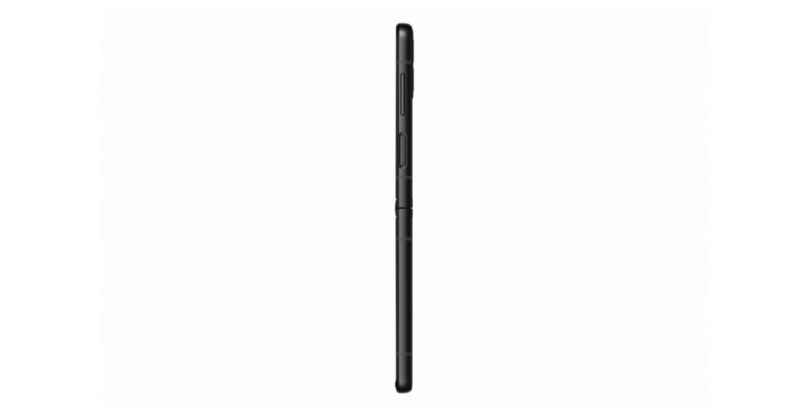 Side profile of the Galaxy Zflip3 unfolded