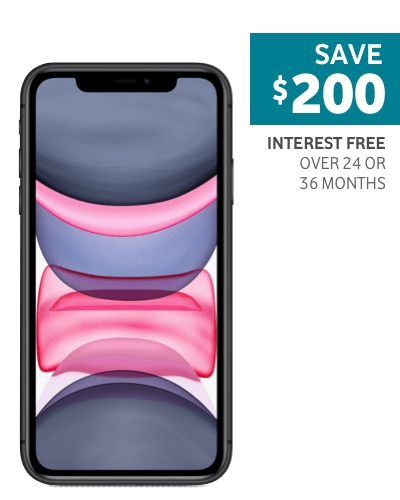Save $200 over your Interest Free term with an iPhone 11 on any Business Mobile plan