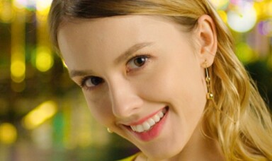 Woman's selfie in a portrait mode