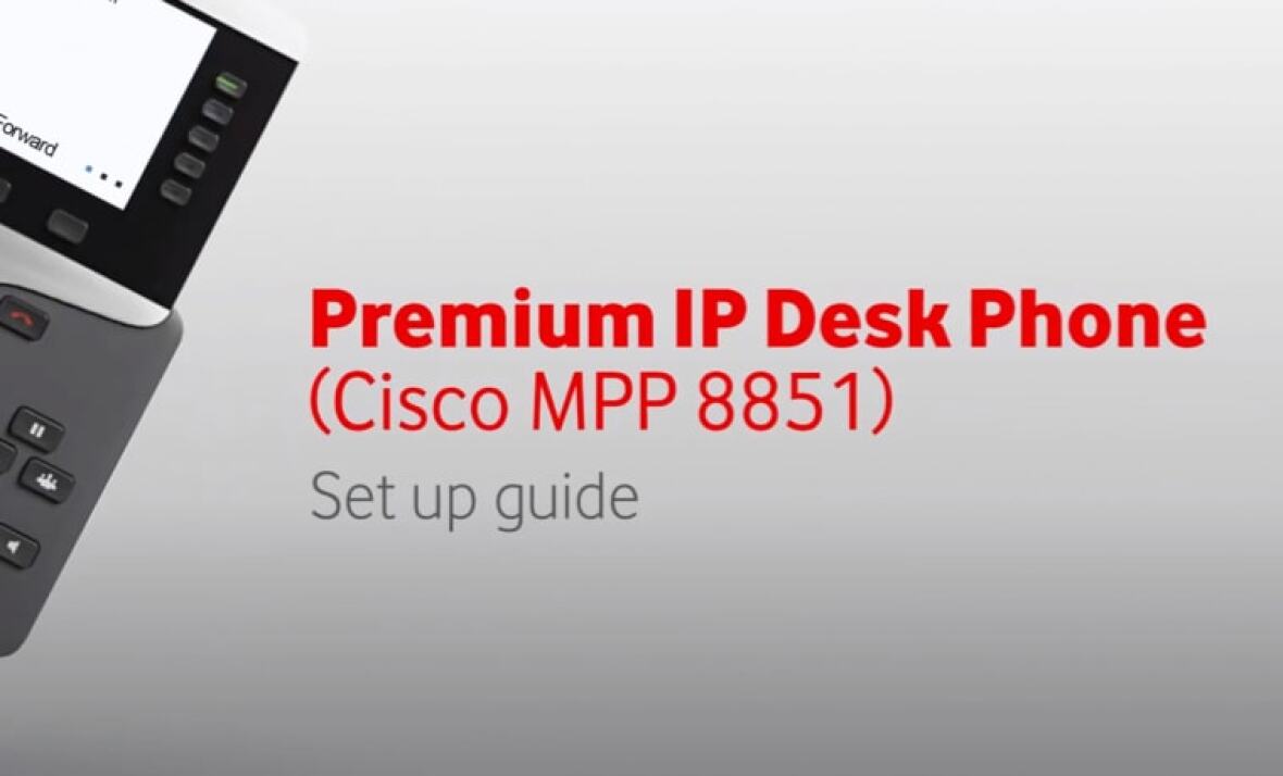 Learn how to set up your Cisco MPP 8851 IP desk phone.