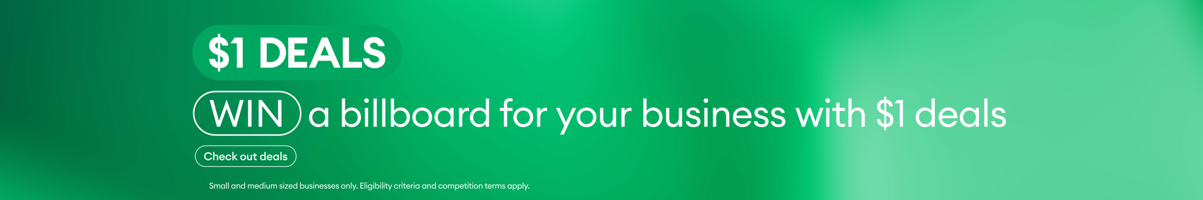 $1 Deals - WIN a billboard for your business with $1 deals.