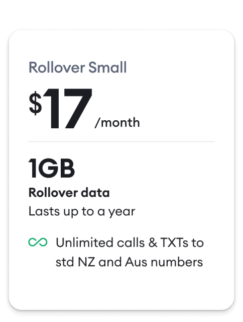 Prepay Rollover small for $17.