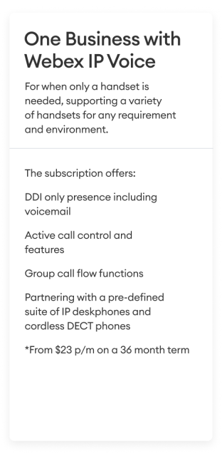 One Business with Webex