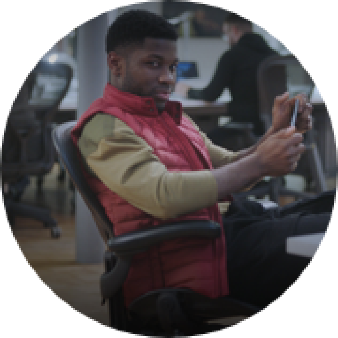 Image of person in gaming chair