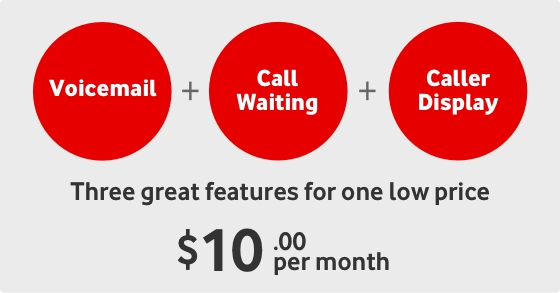 Three great features for one low price $10.00 per month