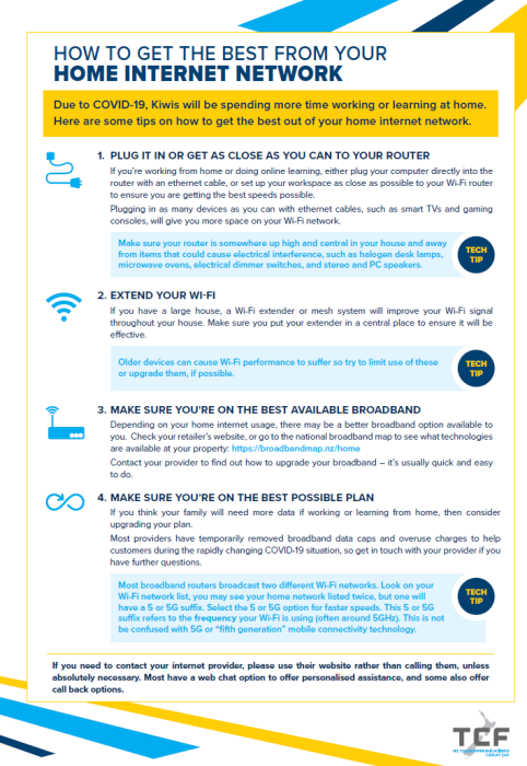 TCF tips on how to get the best from your home internet 