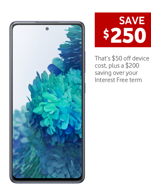 Save $250
That's $50 off device cost, plus a $200 saving over your Interest Free term